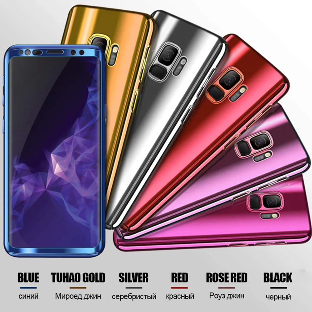 BALMORA для samsung S7 Edge Note8 9 полное покрытие защитный жесткий чехол Galaxy S8 S9 Plus 360 зеркало
