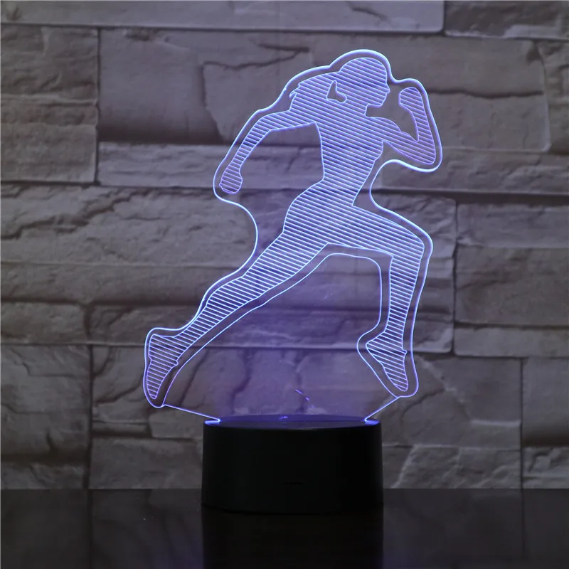 Girl Led Night Lights Running Women Figure Child Nightlight Home luminaria Lamp Sports 3d Desk Usb Bedside 1753 | Лампы и освещение