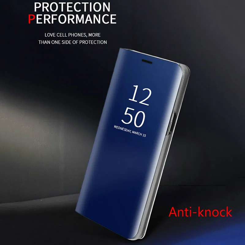 Зеркальный умный флип чехол для Huawei Honor 7A PRO кожаные чехлы телефонов Y5 Y6 Y7 Y9 Prime 2018