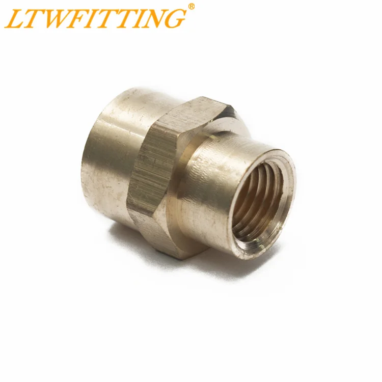 

LTWFITTING Brass Pipe Fitting 3/8" x 1/4" Female NPT Reducing Coupling Water Boat