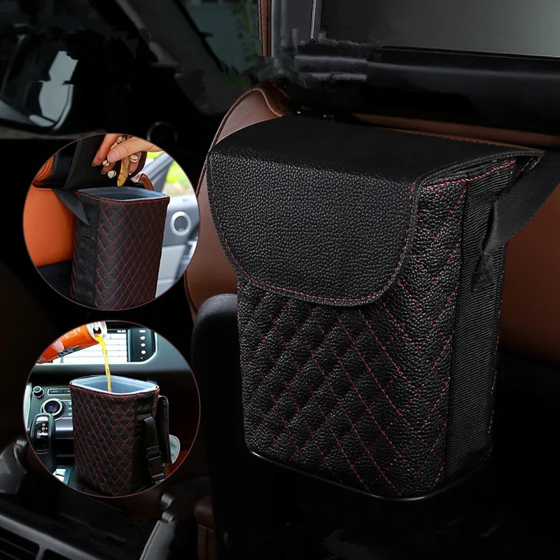 

Car Trash Can Hanging Car Storage Box Storage Box Multi-Function Car Garbage Bag Car Interior Supplies