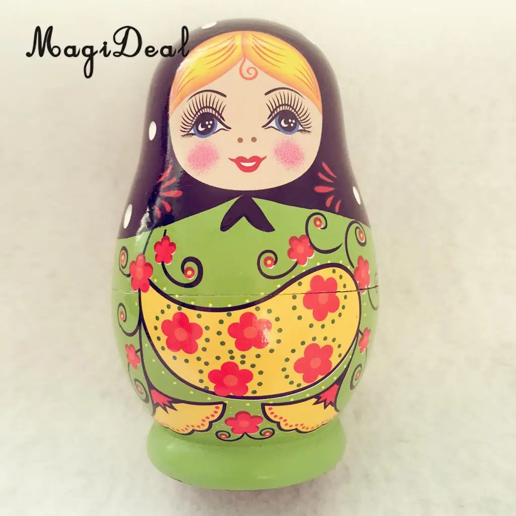 MagiDeal милый 5 шт./компл./комплект нарисованные девушки деревянные русские