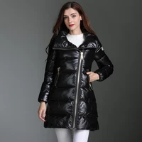 windproof high collar parka 90 down jacket fashion warm winter jacket women thickening diagonal zipper feather coat femlae l272