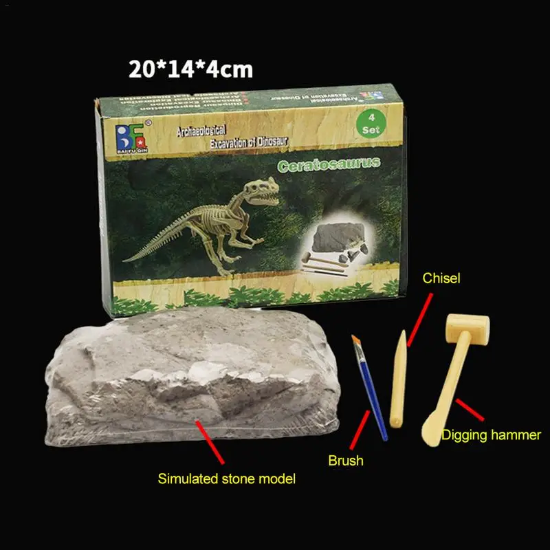 3D Dinosaur Skeleton toy DIY Assembled Simulated Skeleton Tyrannosaurus Rex Triceratops Stegosaurus Excavation Science Kit
3D Dinosaur Skeleton toy DIY Assembled Simulated Skeleton Tyrannosaurus Rex Triceratops Stegosaurus Excavation Science Kit