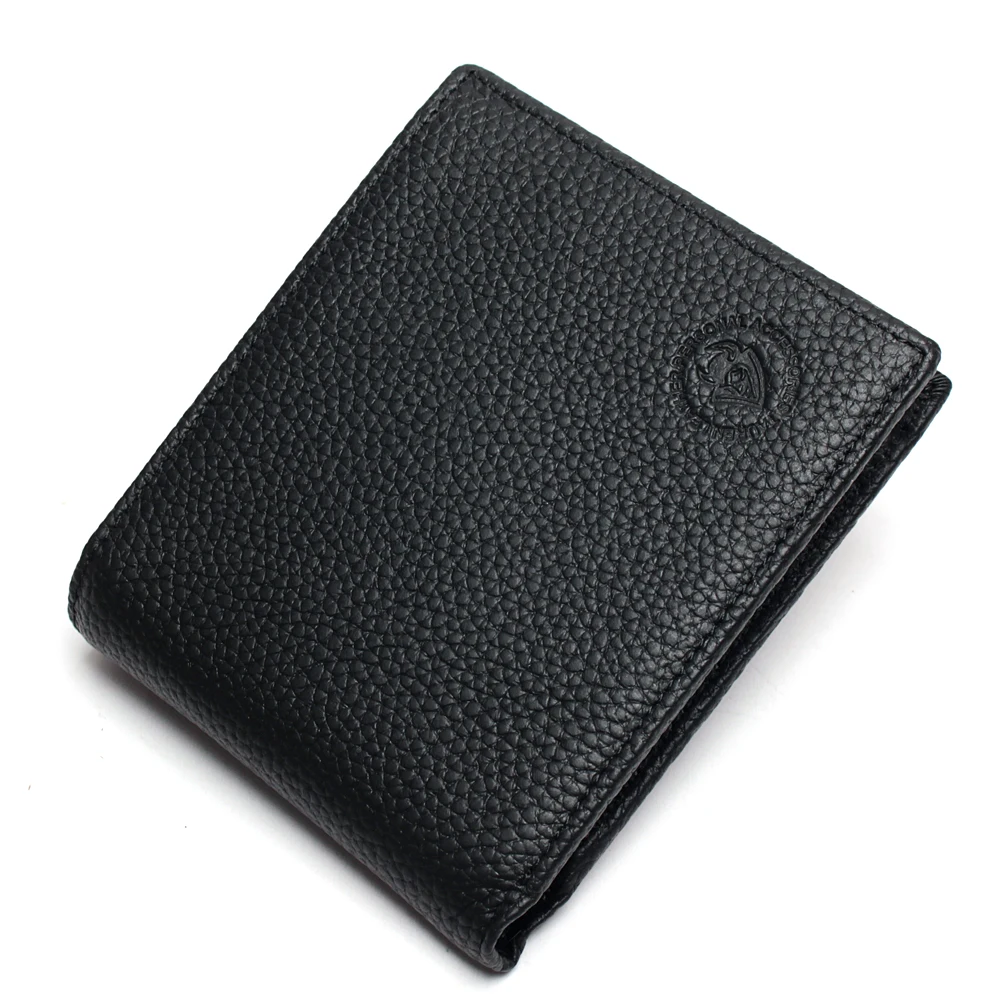 Мужской бумажник из натуральной кожи Черный винтажный коровьей для офиса | Багаж