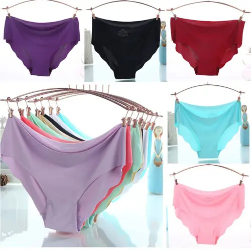 Сексуальные Женские однотонные мягкие трусы бесшовное нижнее белье женские