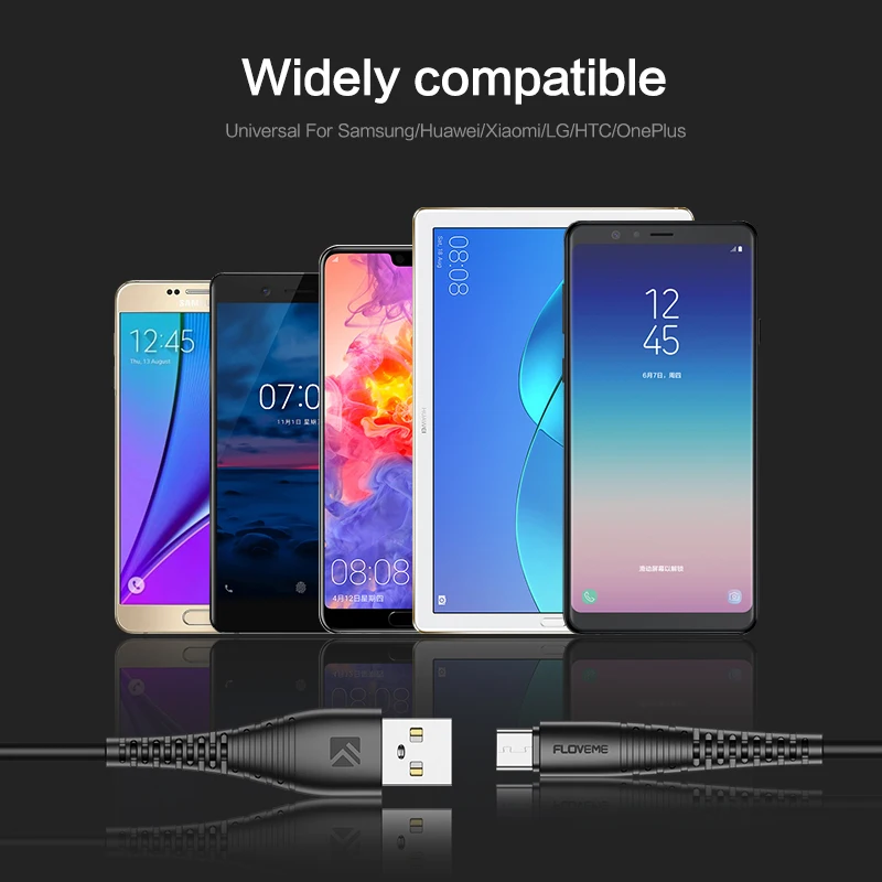 FLOVEME Micro USB Cable 5V 2.4A Charging Data Charger For Samsung Xiaomi Huawei Android Phone Cord | Мобильные телефоны и