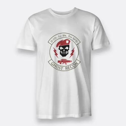 Ghost Recon Военный Череп размер футболки белые мужские хлопковые | Мужская одежда