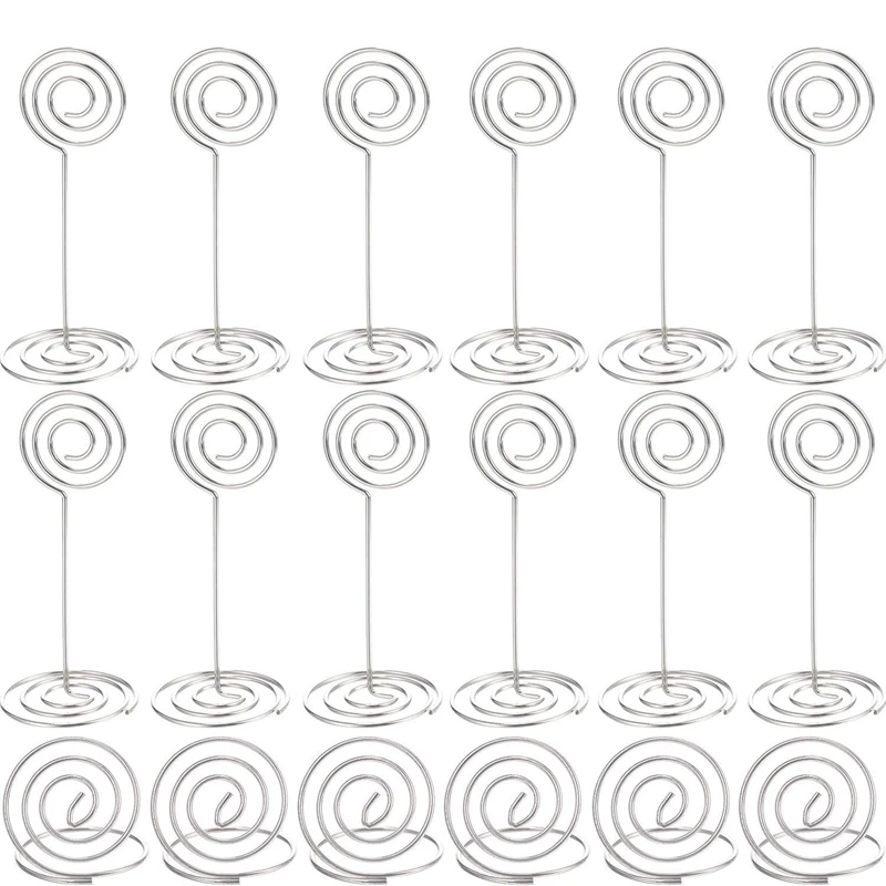 36 шт. серебряные держатели номеров столов настольная карта фото меню имя