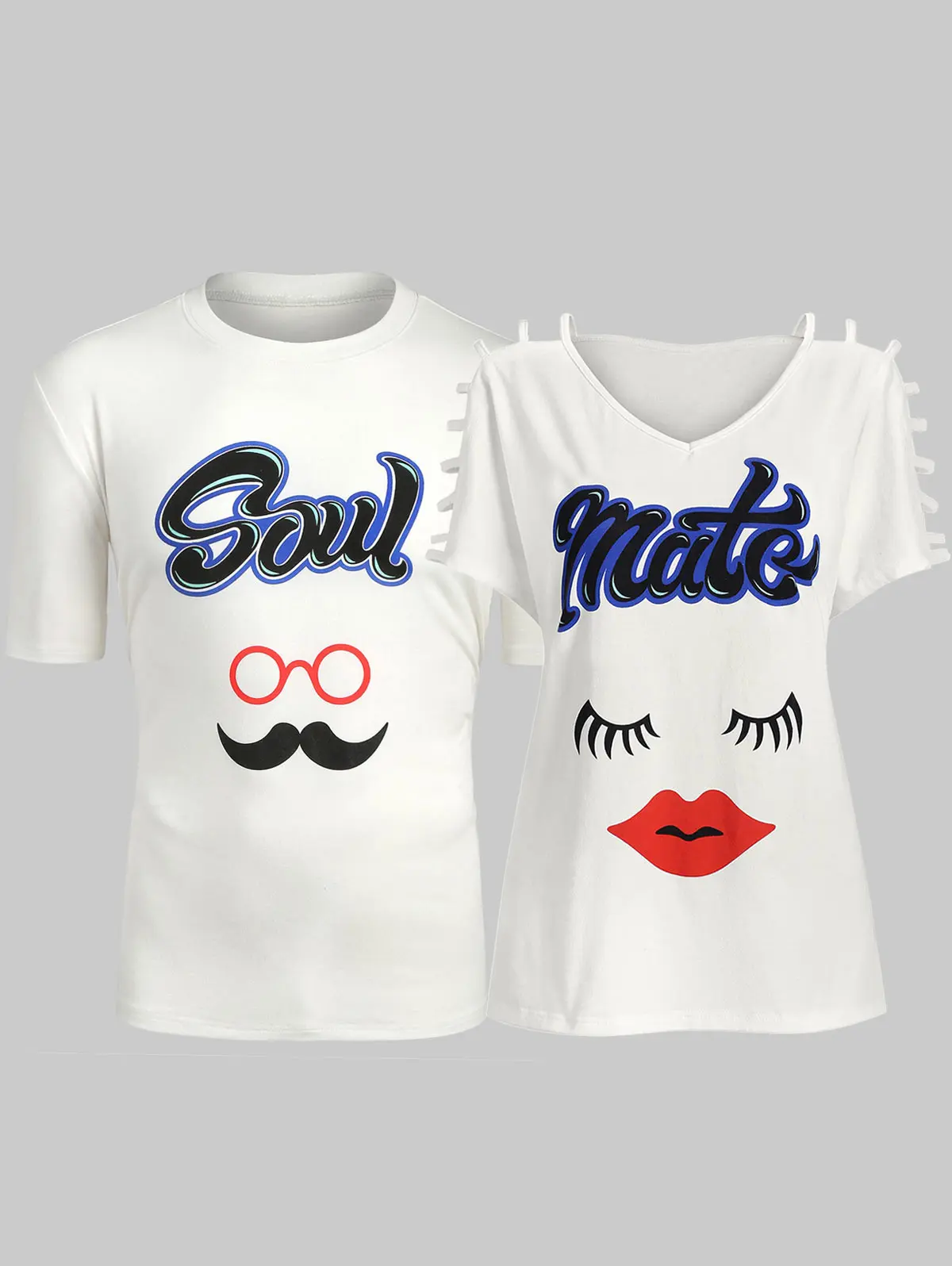 Wipalo/большие размеры Повседневная футболка для пары с буквенным принтом милые