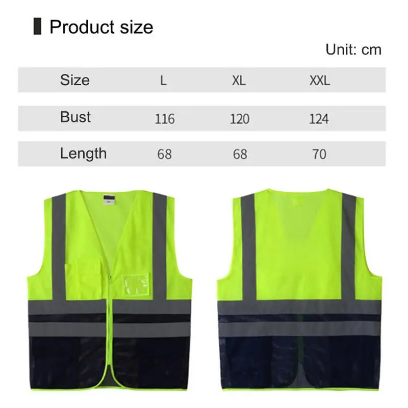 Открытый Ночной езда бег Hi Vis жилет безопасности Светоотражающая куртка для