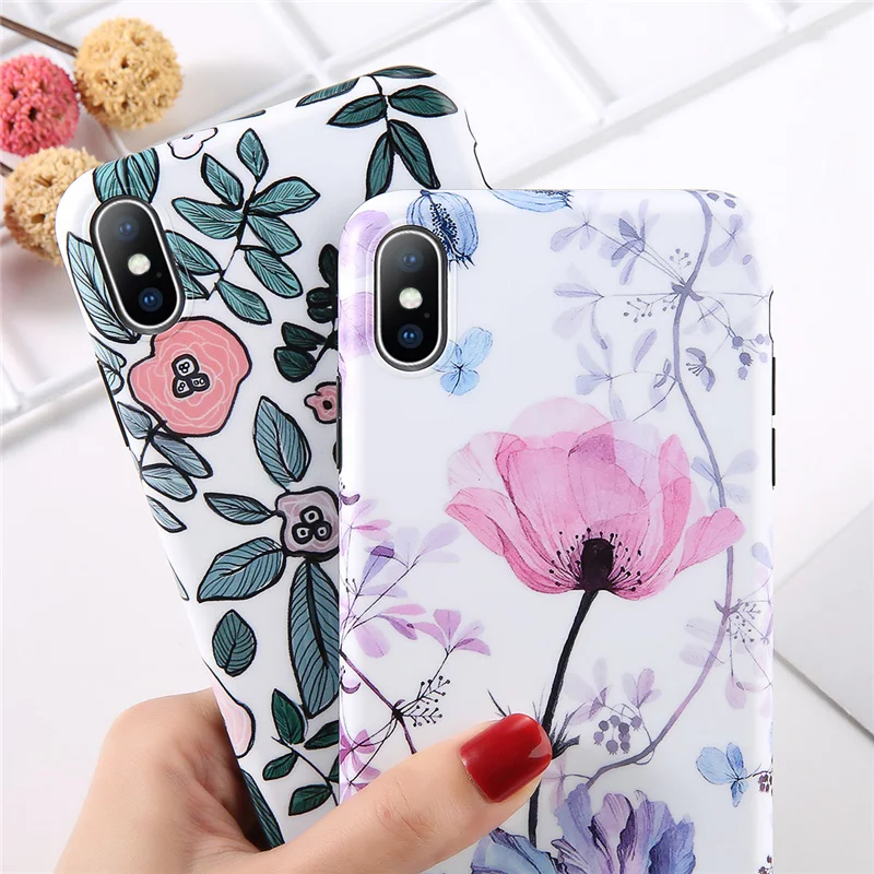 Lovebay Phone Case For iPhone 6 6s 7 8 Plus X XR XS Max Fashion Beautiful Daisy Flower Floral Soft TPU Fundas |
