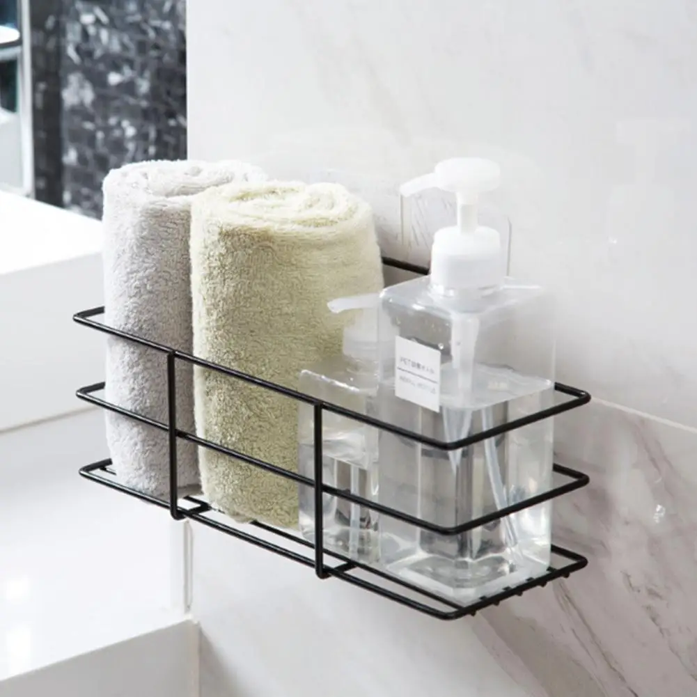 Бесплатная Пробивка железная стойка для хранения ванной комнаты Kitcken косметика