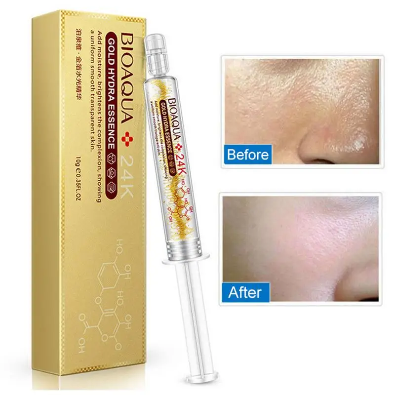 

24K Gold Hyaluronic Acid Injection Face Serum Liquid Tights Anti-Wrinkle Anti Aging Collagen Facail Essence Moisturizing