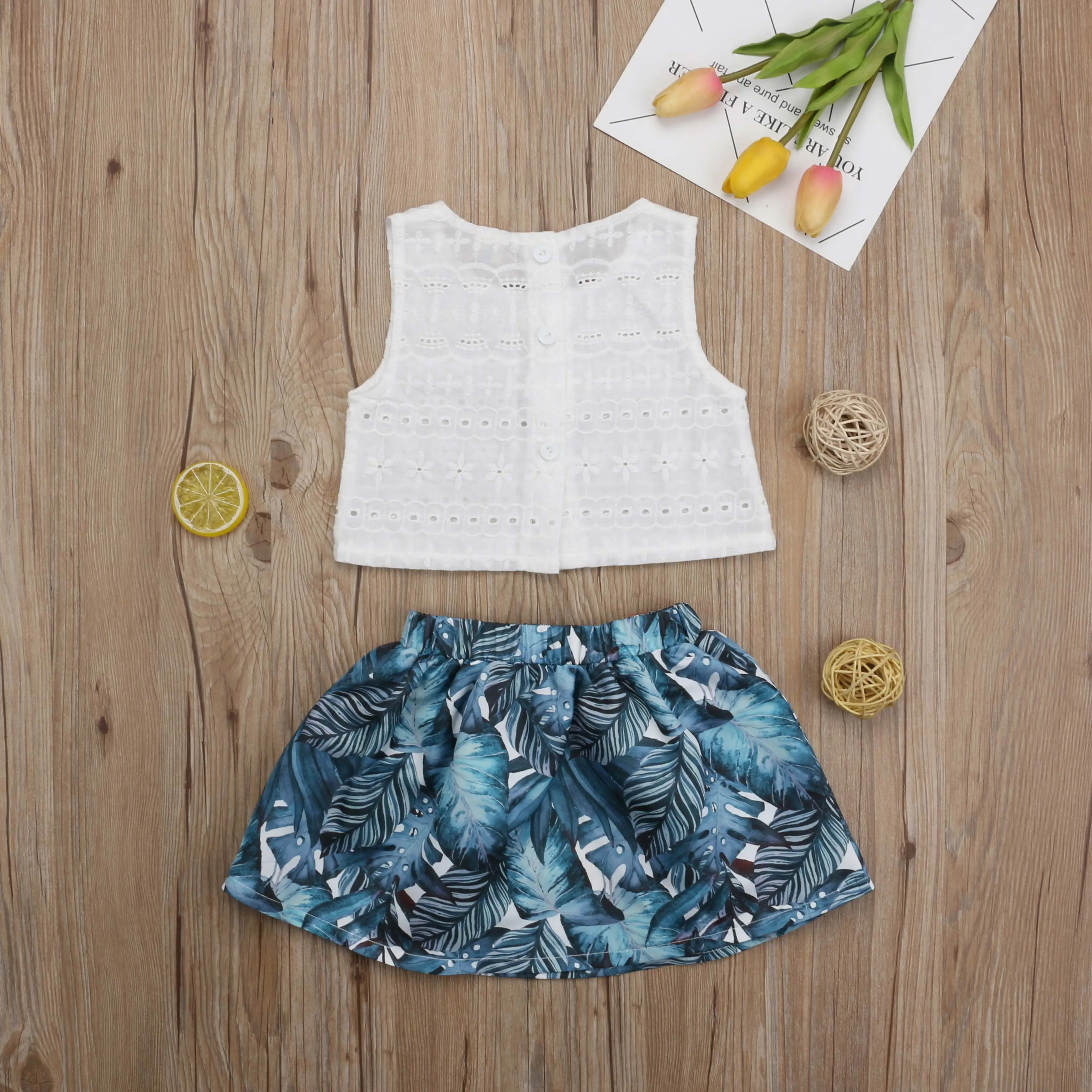 Лидер продаж комплект из 2 предметов милая Одежда для новорожденных девочек