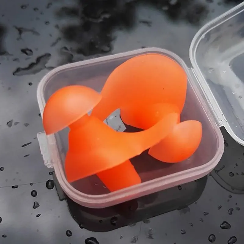 1 Pair Soft Silicone Ear Plugs Environmental Waterproof Dust-Proof Earplugs Diving Water Sports Women Men Swimming Accessories | Спорт и