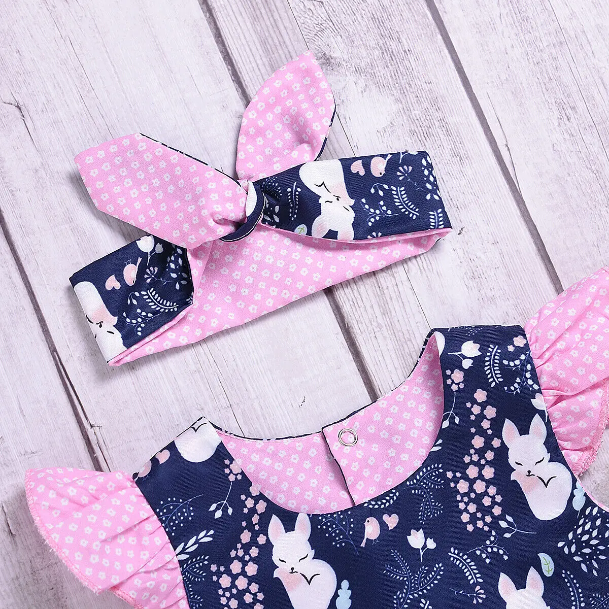 Emmababy/новый стиль летний детский комбинезон с рисунком лисы для маленьких девочек
