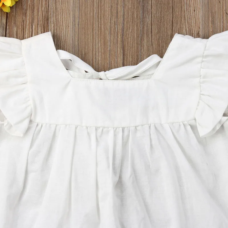 Focusnorm Новый Модный комплект для новорожденных девочек с открытыми плечами 2 шт.