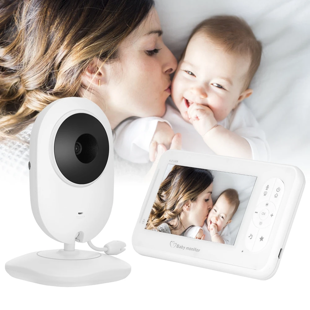 Камера видеонаблюдения беспроводная 4 3 дюйма HD Wi Fi радионяня ночное видение 100 240