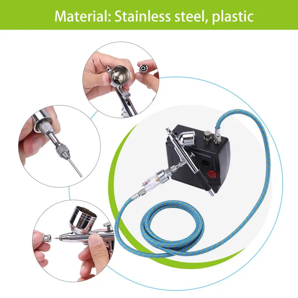 0 2 мм комплект аэрографа двойного действия черный насос спрей пневматическая