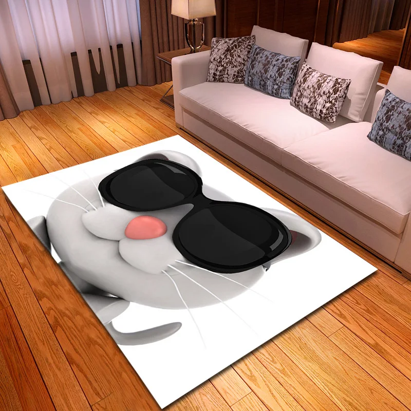 Мультяшный Стильный коврик животные ручной рисунок ковры для гостиной/спальни