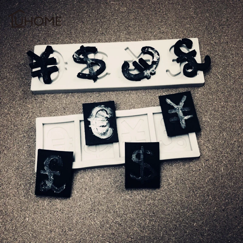 3D доллар США фунт евро символ валюты мыло Плесень кремния шоколадные конфеты