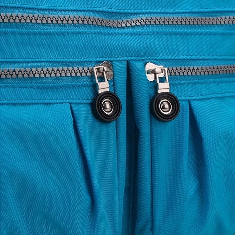 Женская нейлоновая легкая сумка через плечо с карманами на молнии |