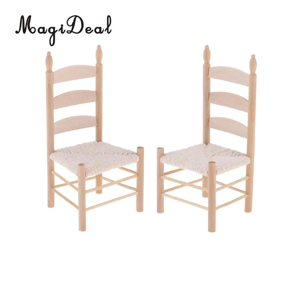 2pcs Mini Dining Table Chair Model for 1:12 Scale Dollhouse Miniature Living Room Furniture | Игрушки и хобби