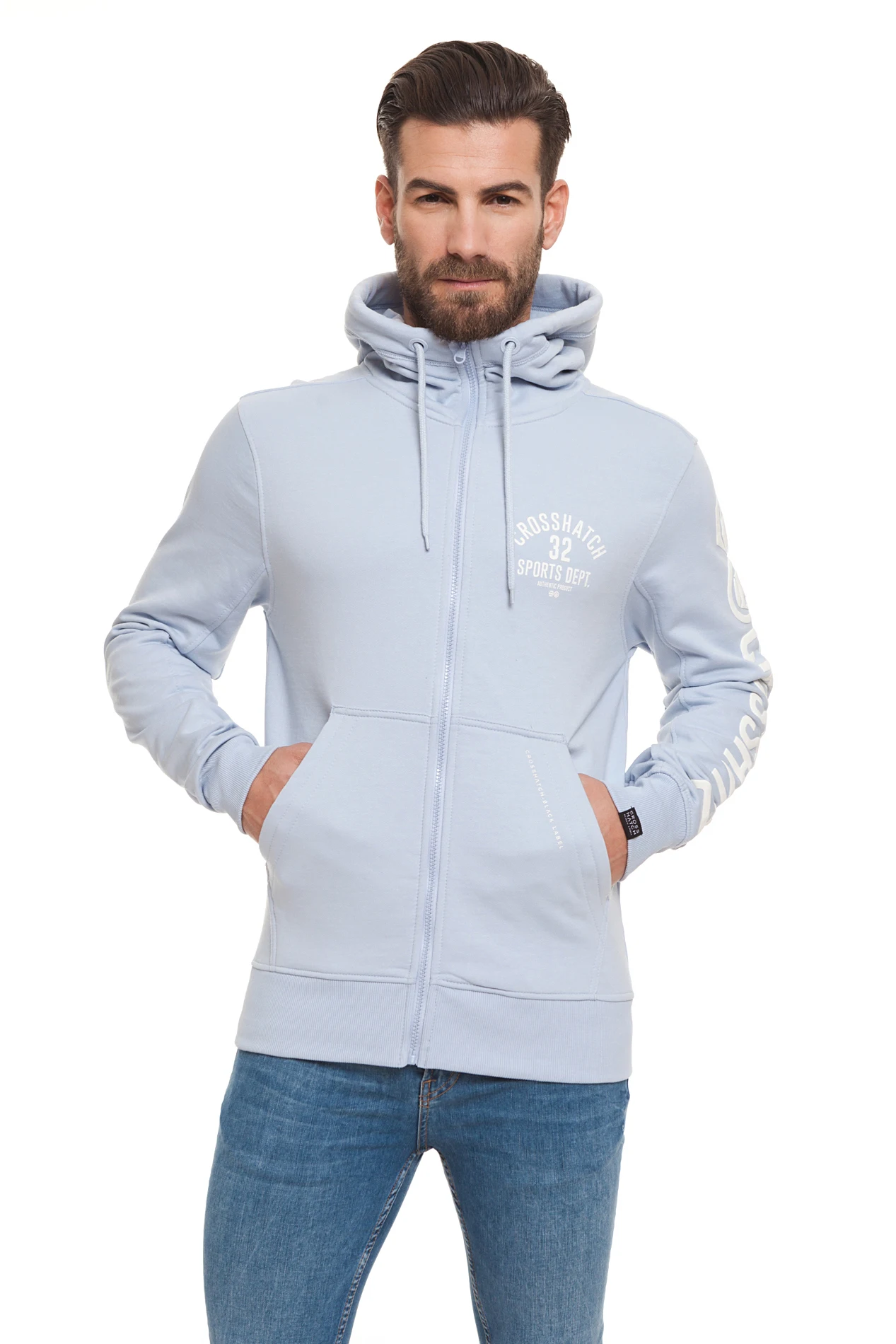 Crosshatch Sudadera Cremallera Hombre CH2E111663AA2STK 4 2019 Primavera otouno Fashion Azul Celeste| |