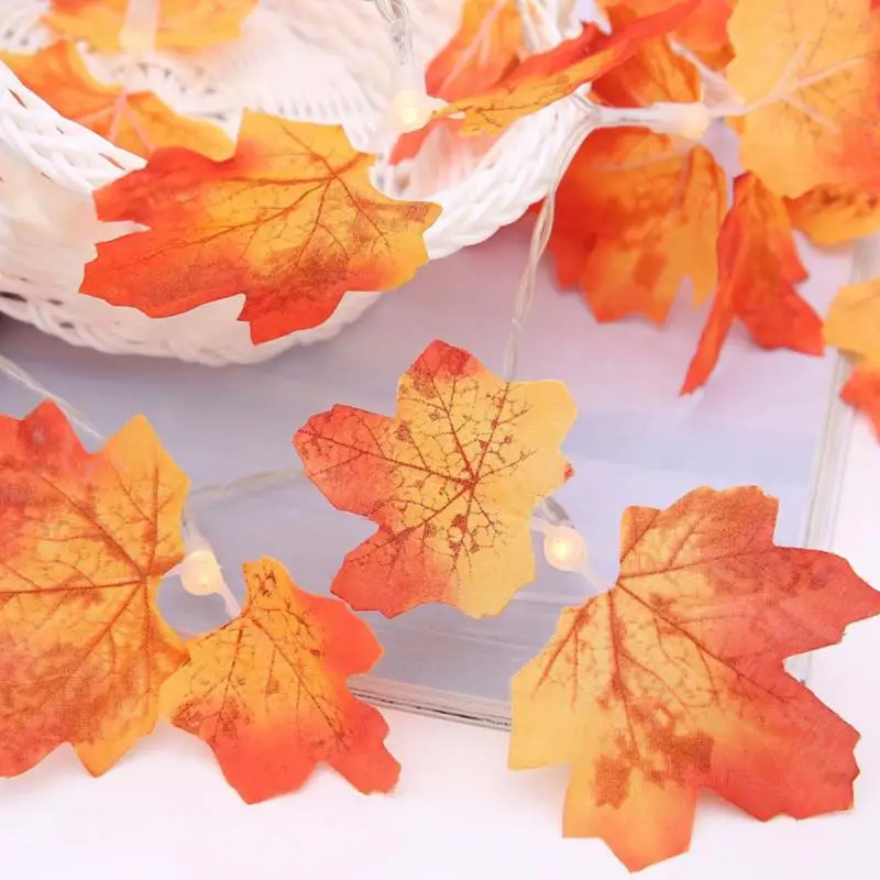 LED String Maple Leaves Fairy Garland Lights Battery Operated Holiday Garden Home Christmas Tree Decoration Lighting | Освещение