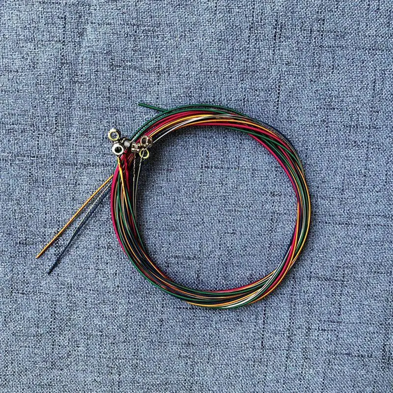 6 шт./компл. деревянный Струны для акустической гитары гитарные стальные струны