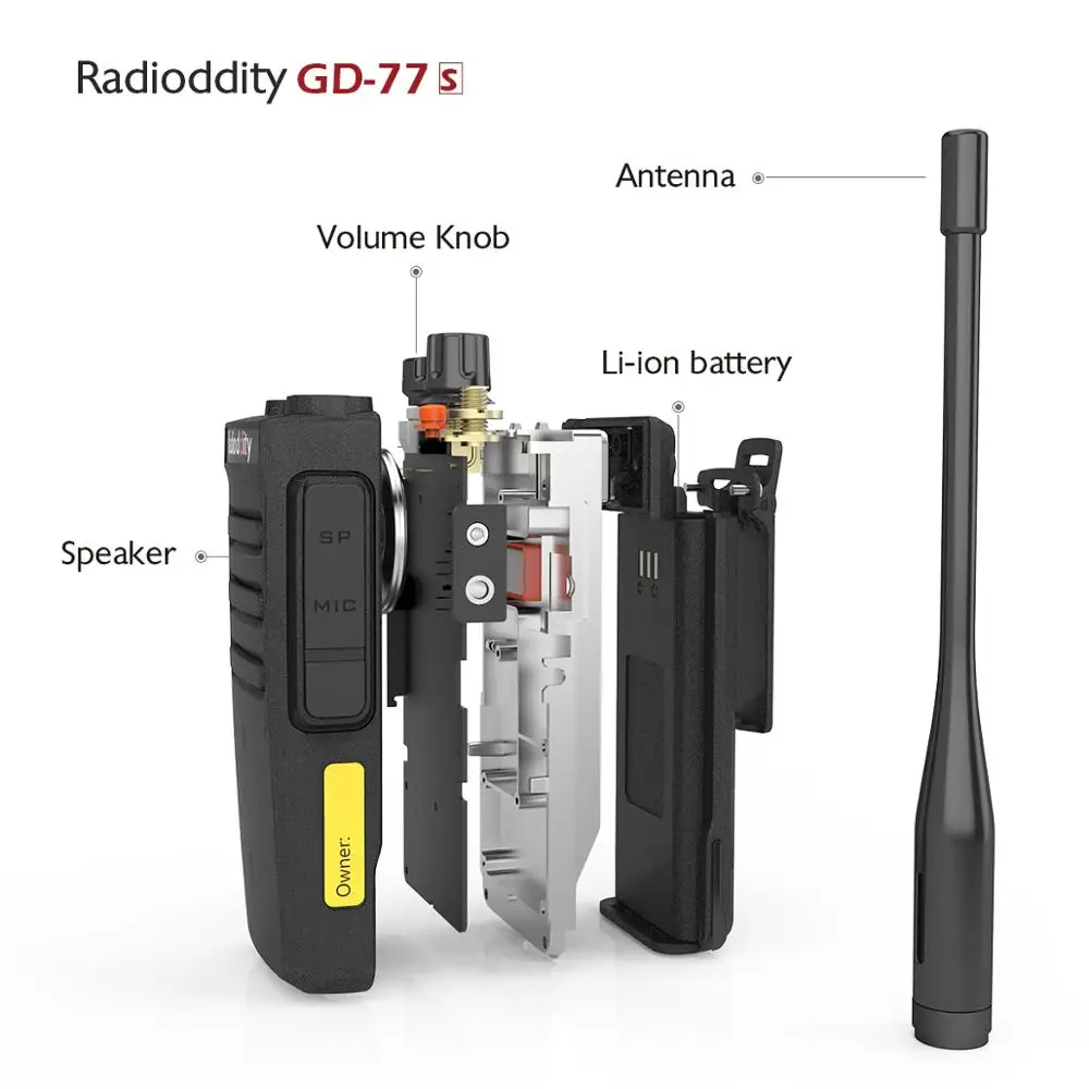 Радиочастотный GD 77S двухдиапазонный цифровой аналоговый радиоприемник DMR VHF VOX TOT