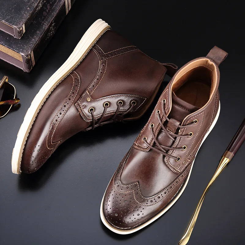 Высококачественная Мужская обувь 2019 Весна и осень новая мода Натуральная кожа