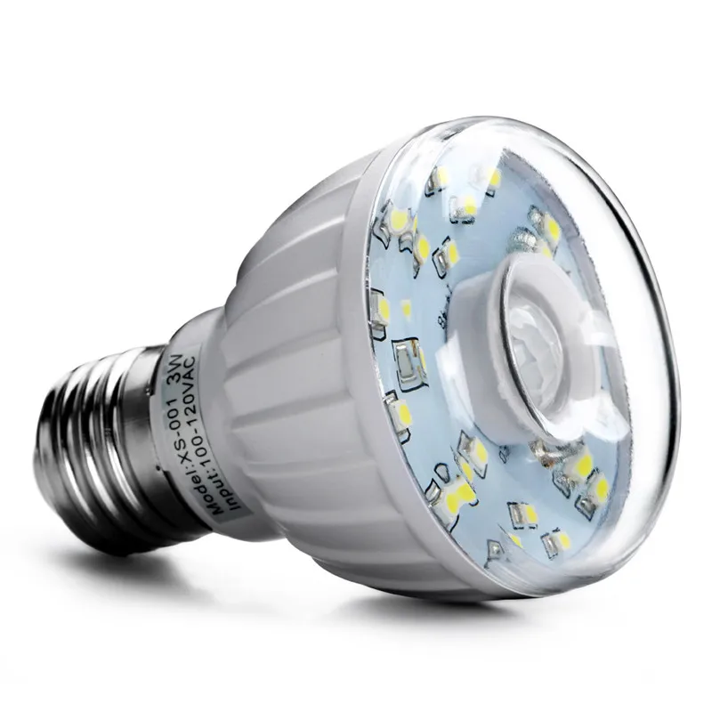 CLAITE чистый белый E27 3 Вт SMD3528 инфракрасный датчик светодиодный светильник лампа