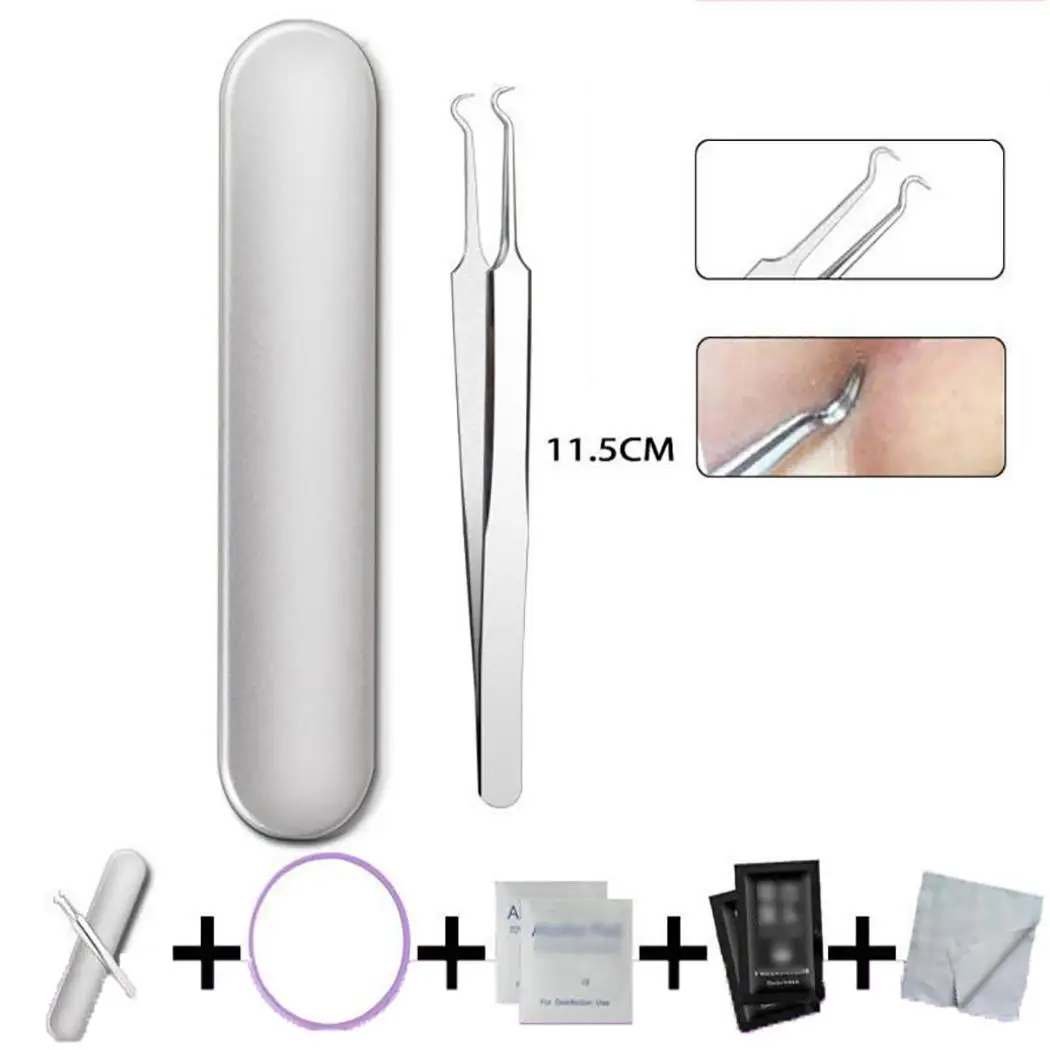 Нержавеющая сталь для удаления угрей прыщей экстрактор модный набор