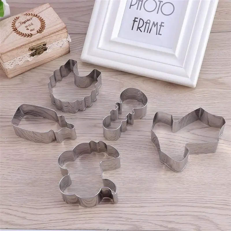 5 шт./компл. формочки для печенья DIY из нержавеющей стали милый детский душ резак