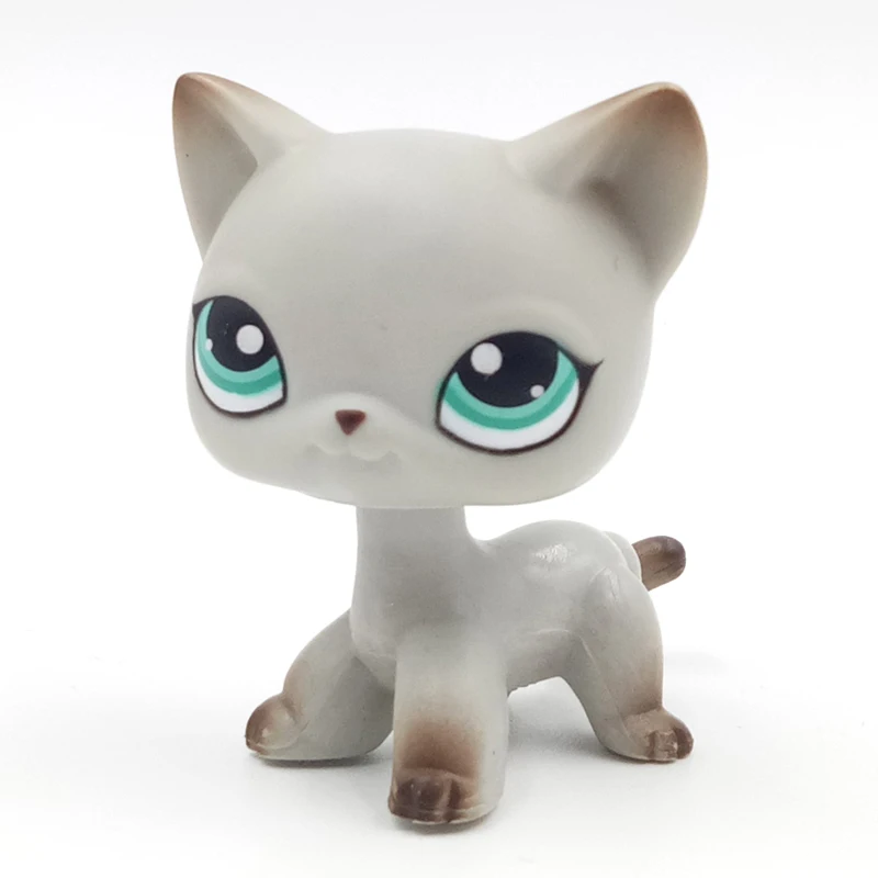 Редкая кошка LPS магазин домашних животных модель 391 серая короткая шерстяная с