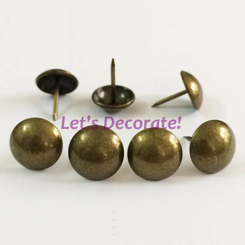 Sofa Tacks 10 000pcs a lot 19mm Brass Plated Home or Garden Decorative Tack Hobnail Upholstery Nail | Обустройство дома