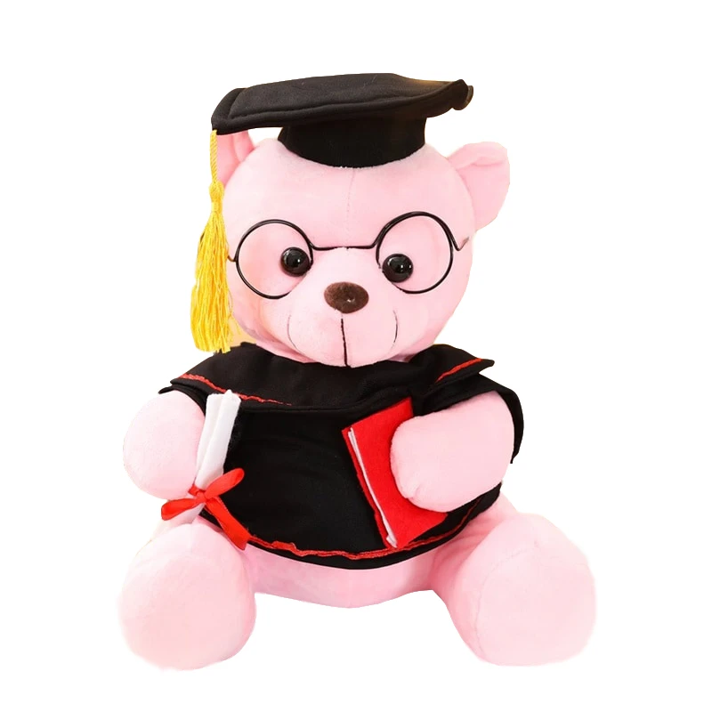 23-35cm 1pc Kawaii Dr. Bear Plush Toys Cute Teddy Animal Dolls Soft Stuffed Graduation For Kids Children Birthday Gift | Игрушки и хобби
