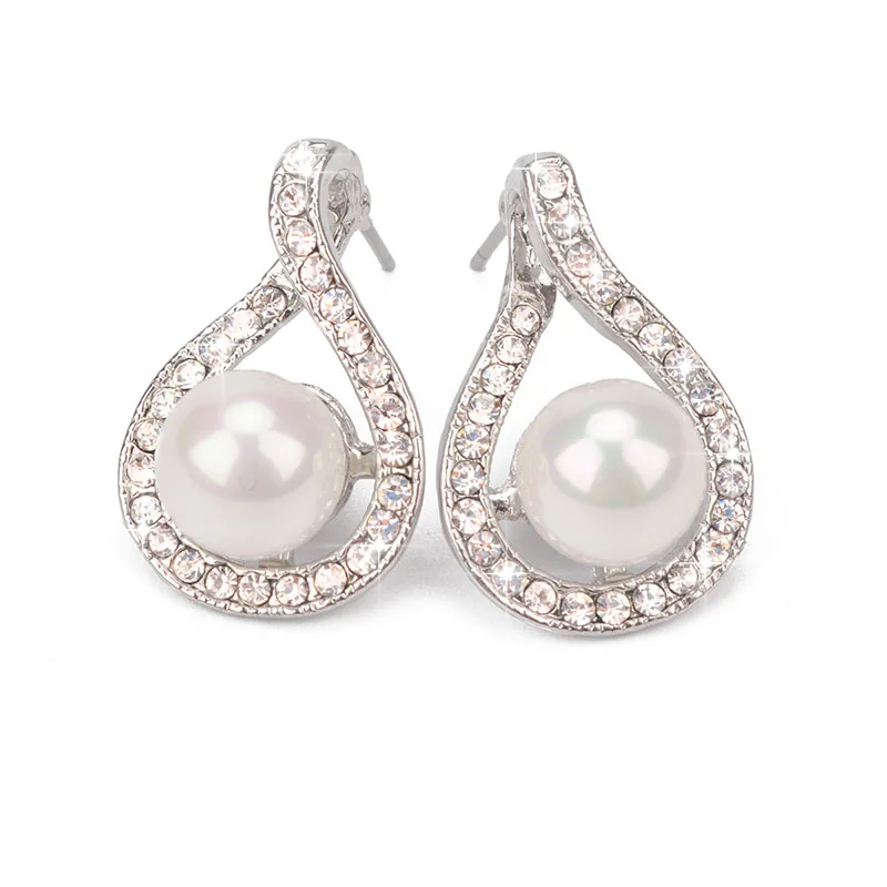 ZI. SEN мода белый жемчуг серьги гвоздики серебряный цвет личности Bijoux Femme Pendientes