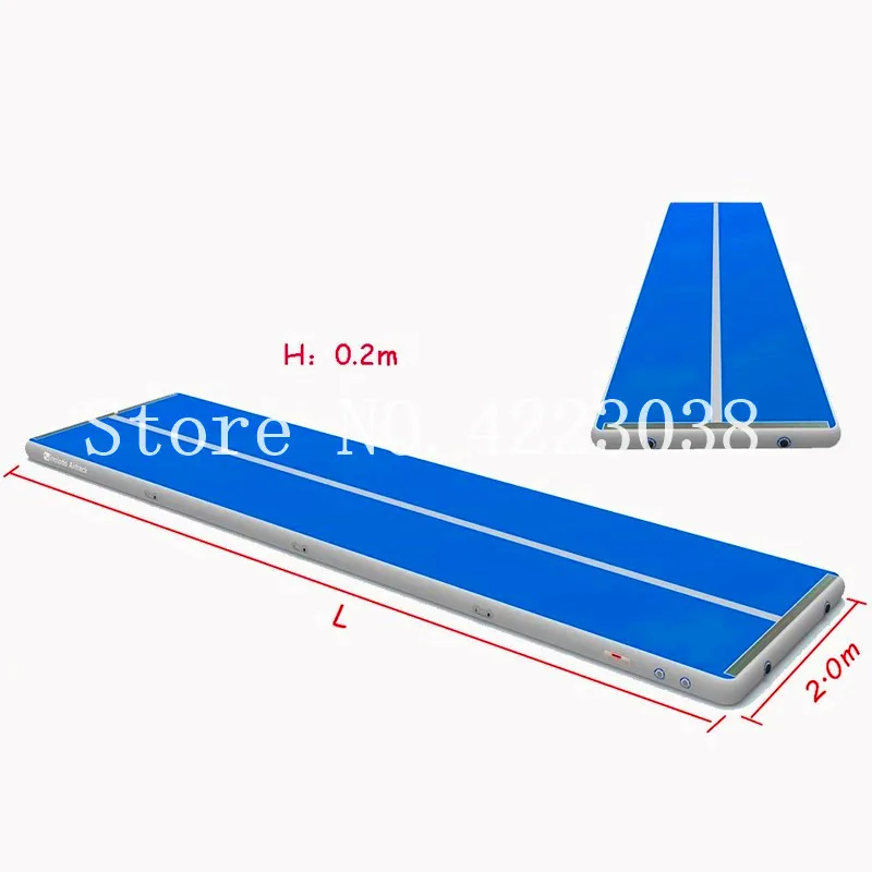 Pаспродажа Воздушная дорожка 7x1x0,2 м, коврик для акробатики, надувной коврик для гимнастики, воздушный напольный коврик с электрическим воздушным насос...