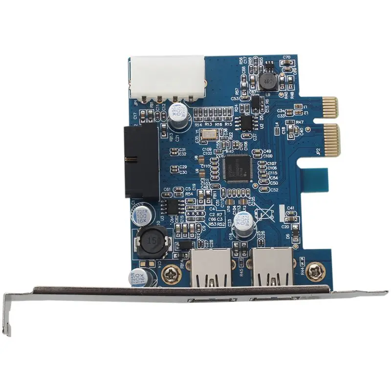 2 портовый USB 3 0 PCI E Express Card HUB адаптер карты внутренний 20Pin 4Pin|Платы расширения| |