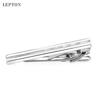 hot mens skinny tie clip pins short silver color metal necktie tie bar lepton men chrome clamp stainless steel plain tie clip 1