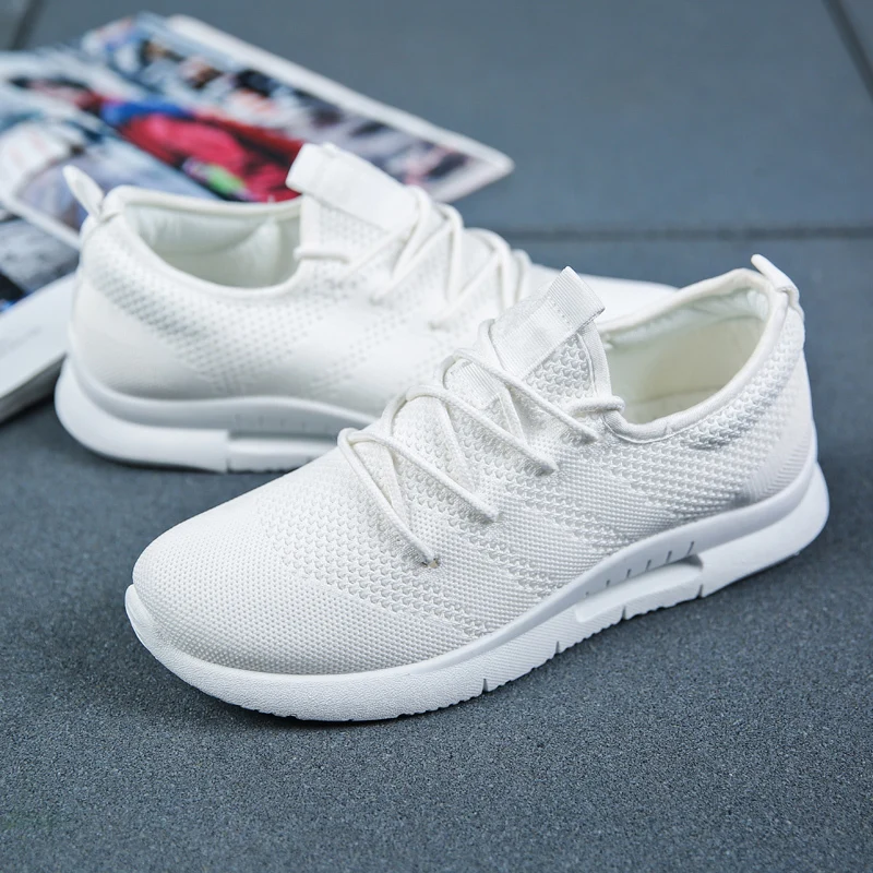 

Lightweight Casual Shoes Men Fly Weave Quality Sneakers Men Breathable Tenis Lace Up Men Shoes Outdoor Walking Footwear