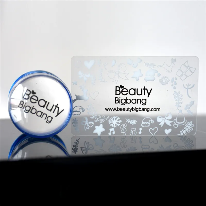 Набор штамповочных пластин для ногтей BeautyBigBang резиновый штамп скребка