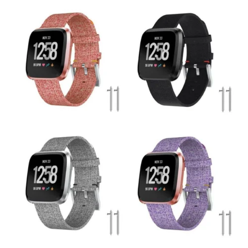 Сменный ремешок для часов Fitbit Versa из ткани роскошный спортивный браслет