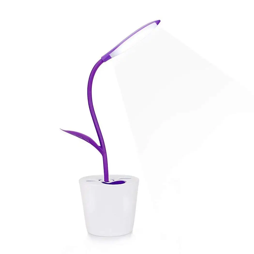 Креативный гибкий USB LED Настольная лампа 500mA 18650 с сенсорной ручкой 1200 mAh держатель
