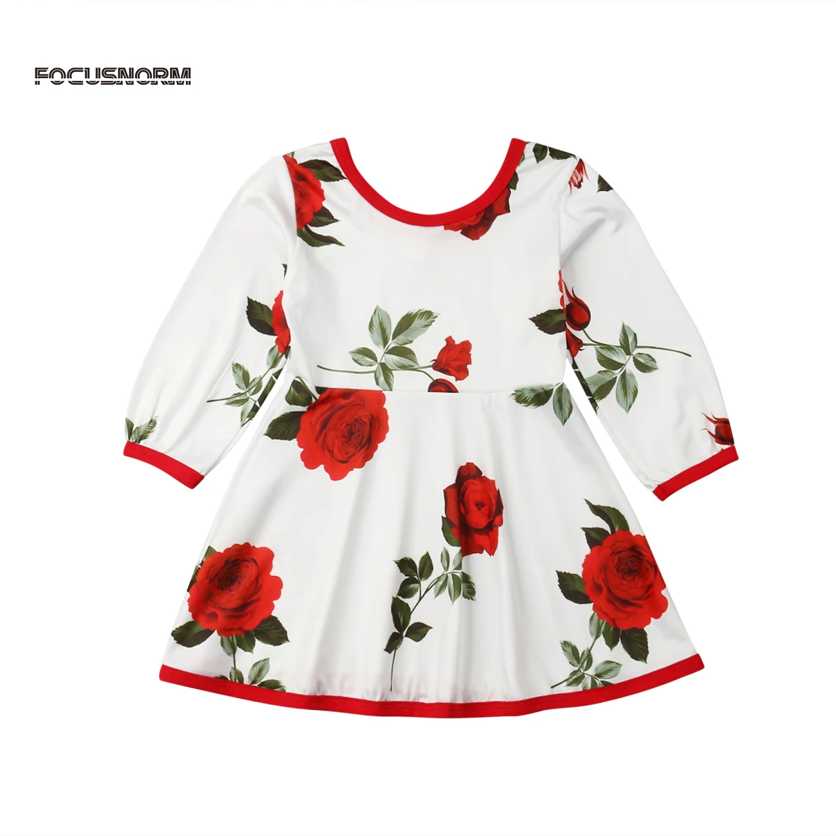 Princess Toddler Baby Girls Floral Print Dress Long Sleeve Valentine Party Pageant Dresses Kids Clothes Sundress 0-5Y | Детская одежда