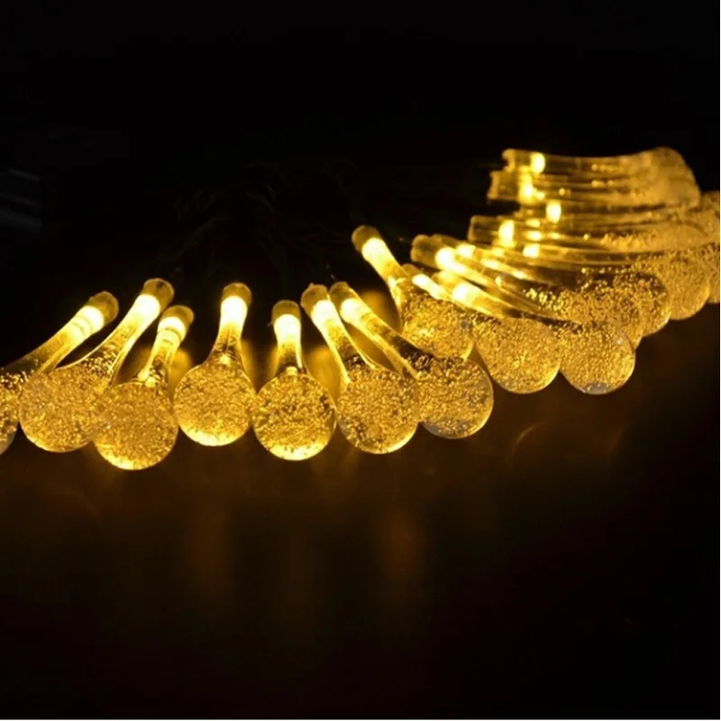 20LED Fashion Hot String Fairy Waterdrop Ice Bar Decor Light Lamp Wedding Party Xmas Tree Hanging White Yellow Multi-color | Освещение