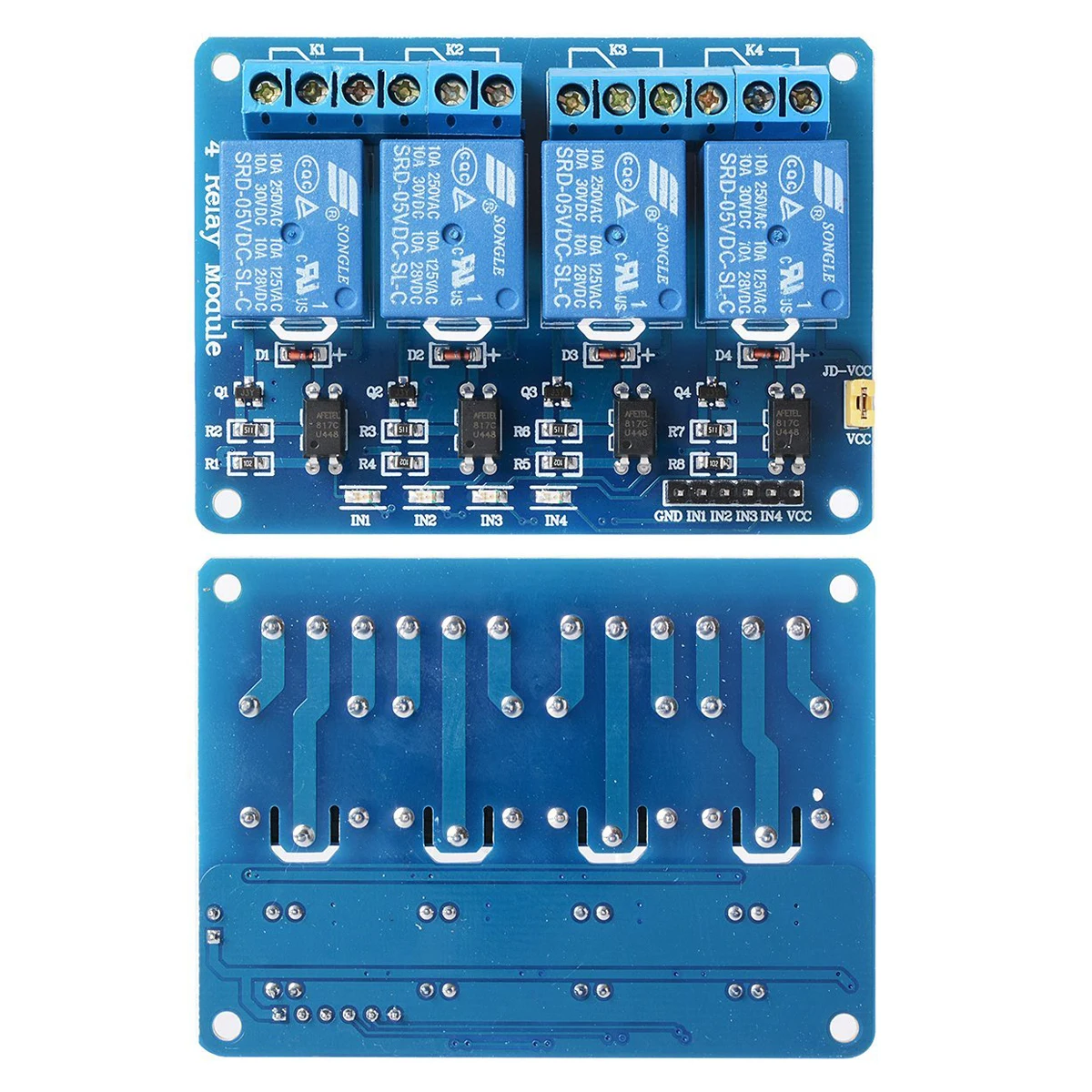 5V 4 канальный Релейный Щит модульный оптрон для PIC AVR DSP ARM TE180|Оптоволоконное